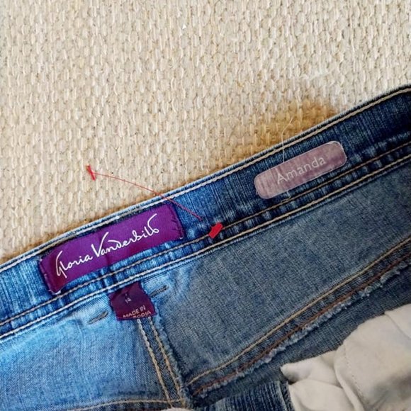 Vintage Gloria Vanderbilt Denim Jeans Amanda Size 14 Short - Picture 2 of 3